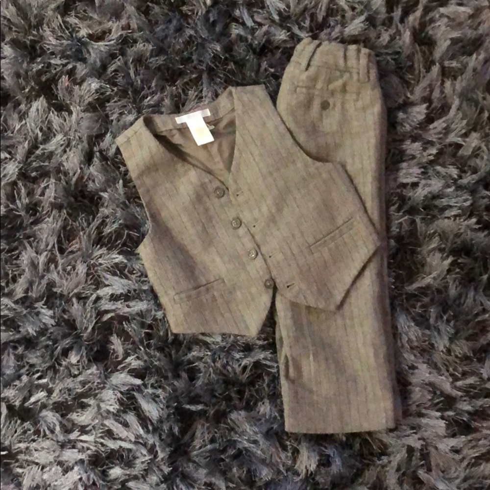 Janie and Jack Gray Suit